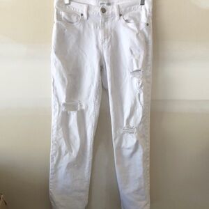Banana Republic Women's White Distressed Jeans